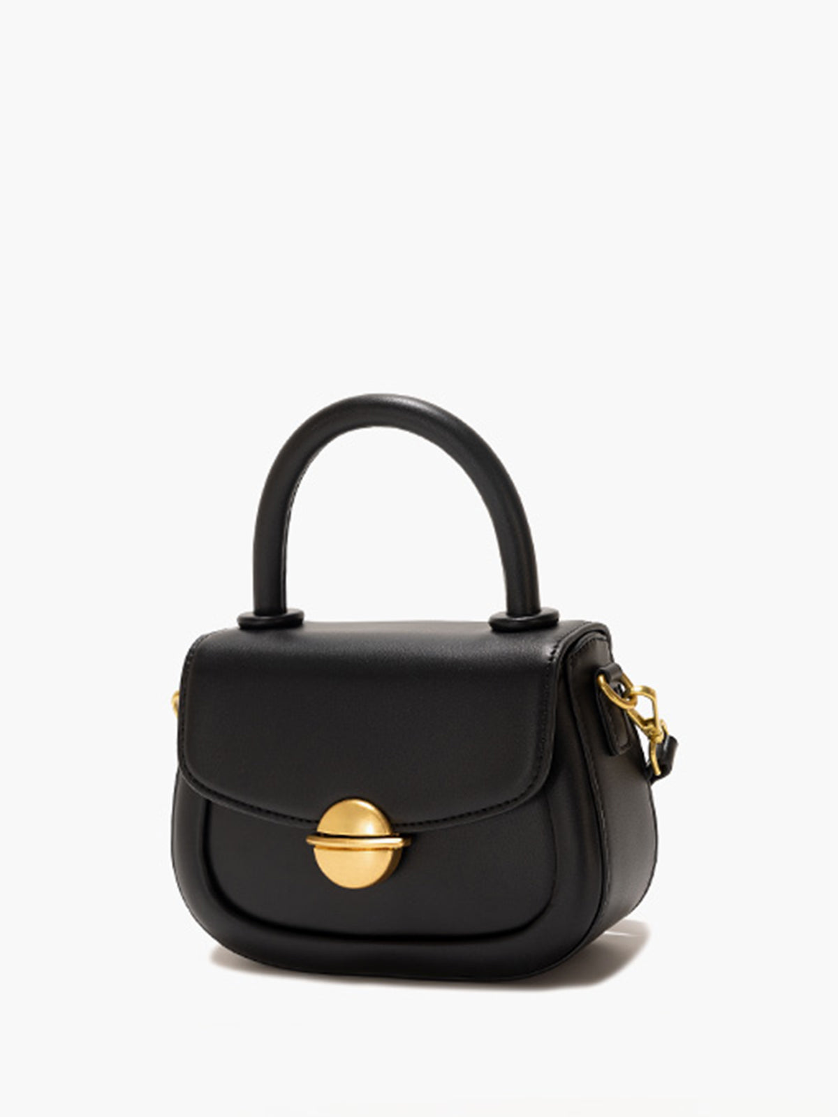 Minimalist Gündelik Omuz Çapraz Askılı Kapaklı Çanta Siyah