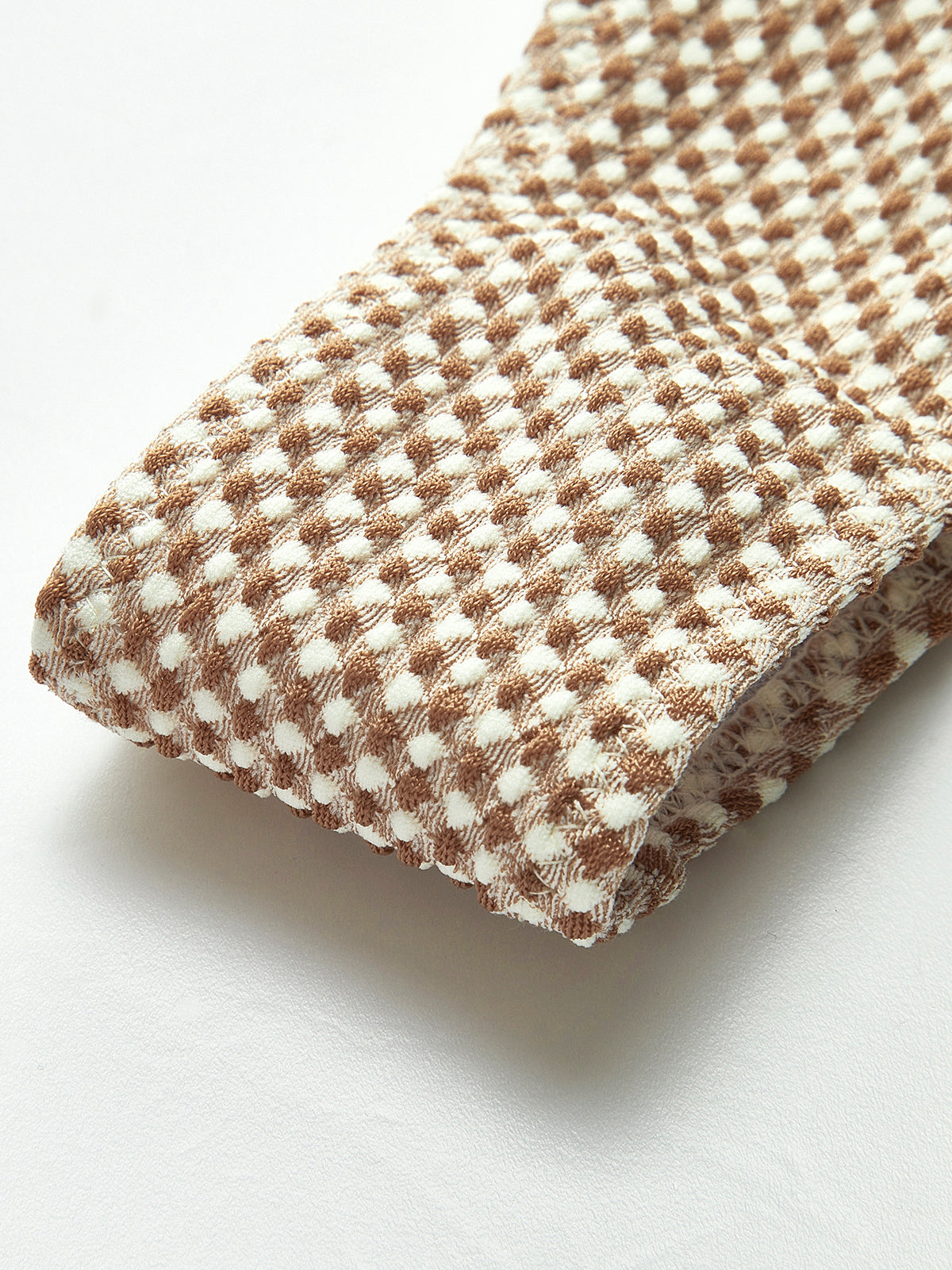 Ekose Bikini Takımı Açık Kahverengi Çıkarılabilir Pedli