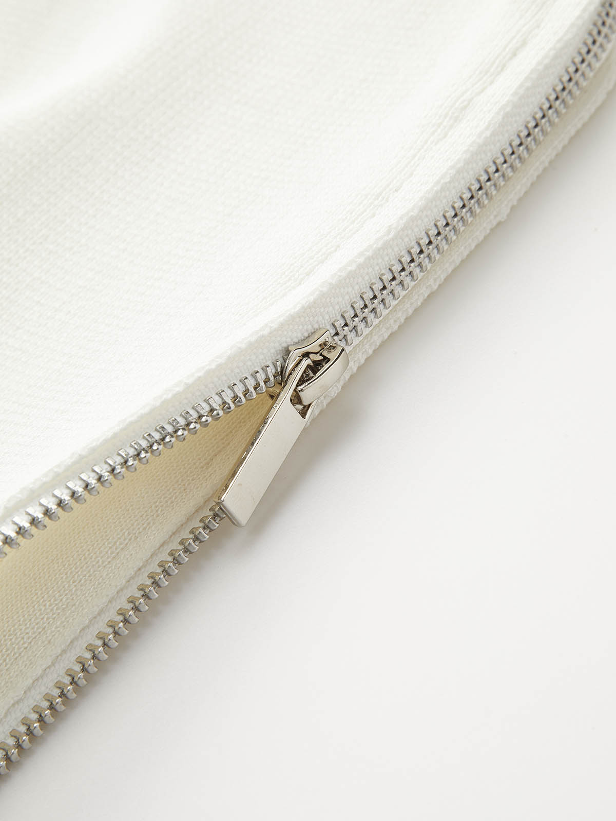 Şık Soğuk Omuz Ribanalı Triko Tişört Beyaz Kısa Kol