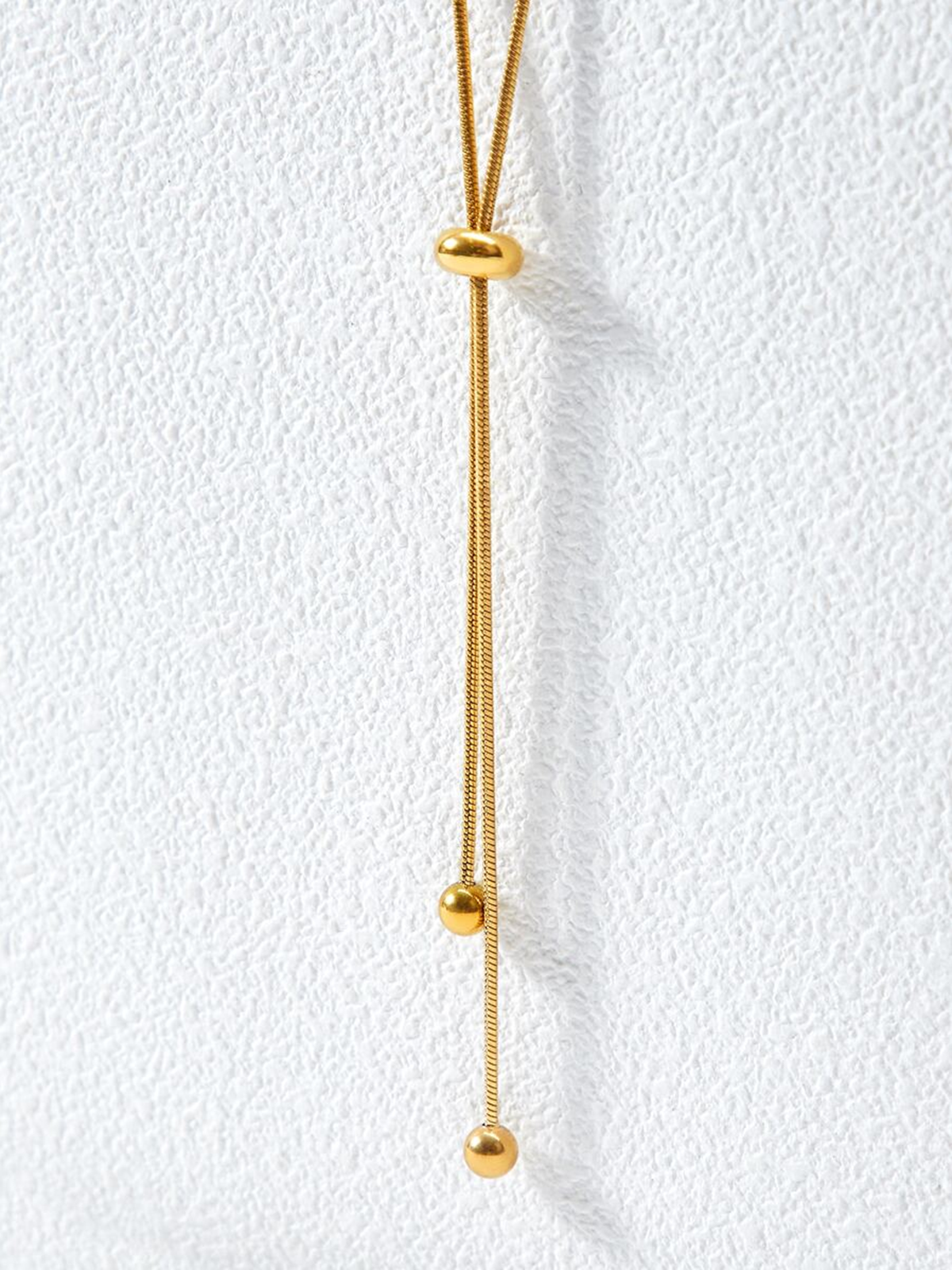 Yılan Zinciri Kolye Titanyum Çelik Altın Rengi