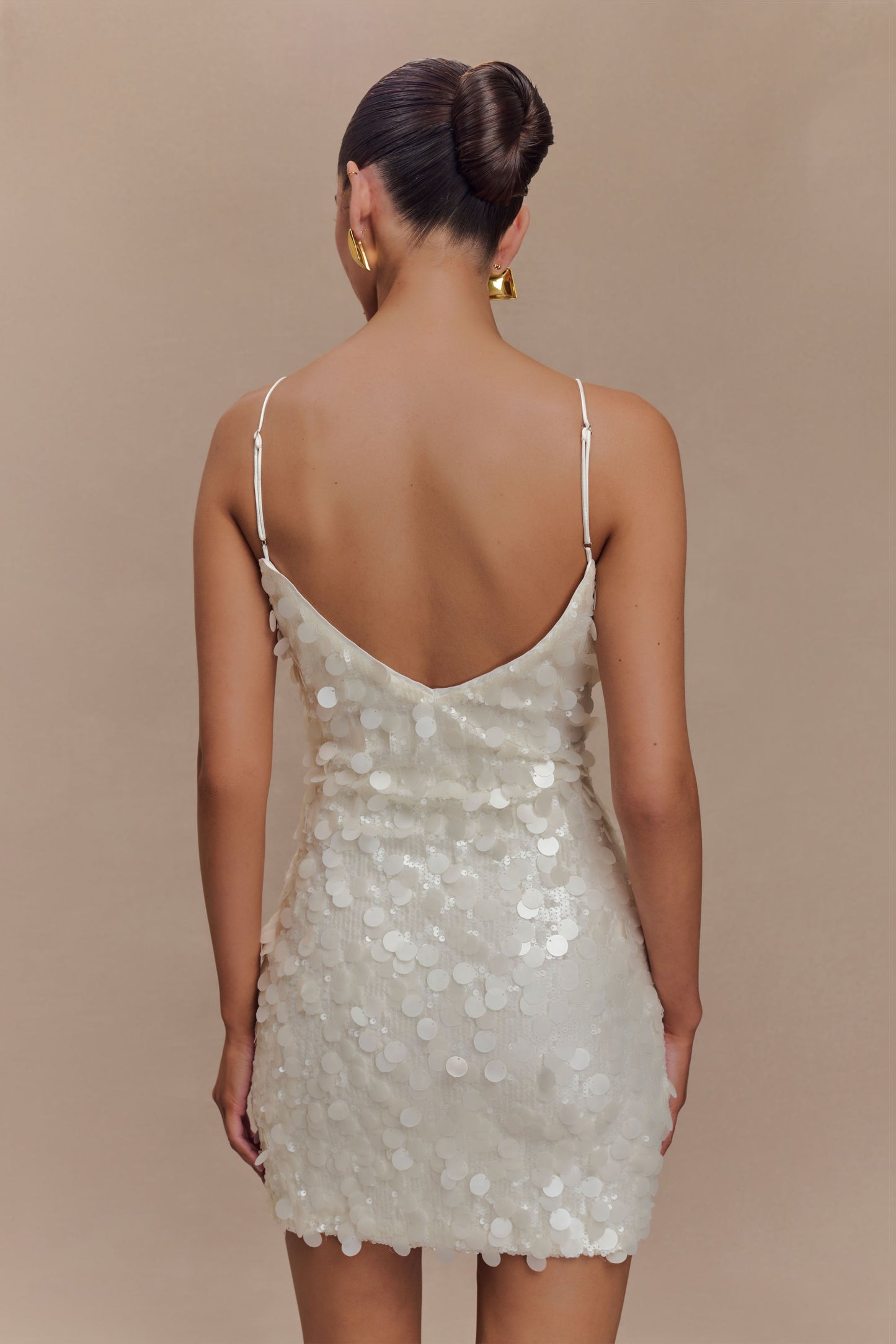 ROF Romilly Payet Mini Elbise - Fildişi