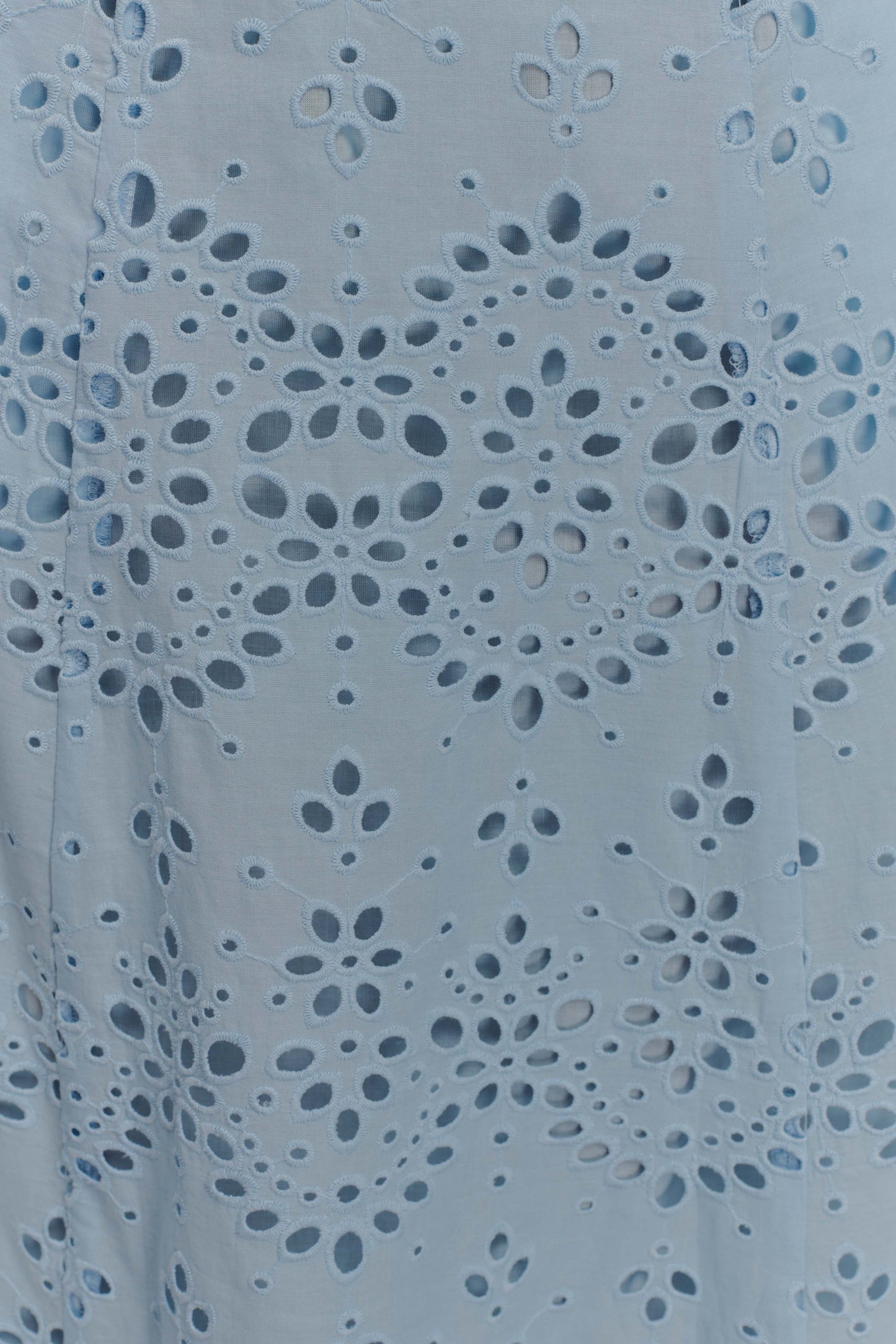 ROF Arla Broderie Midi Etek - Soluk Peygamber Çiçeği Mavisi