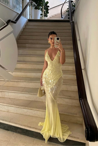 Aaliyah | V Yaka Kolsuz Maxi Elbise