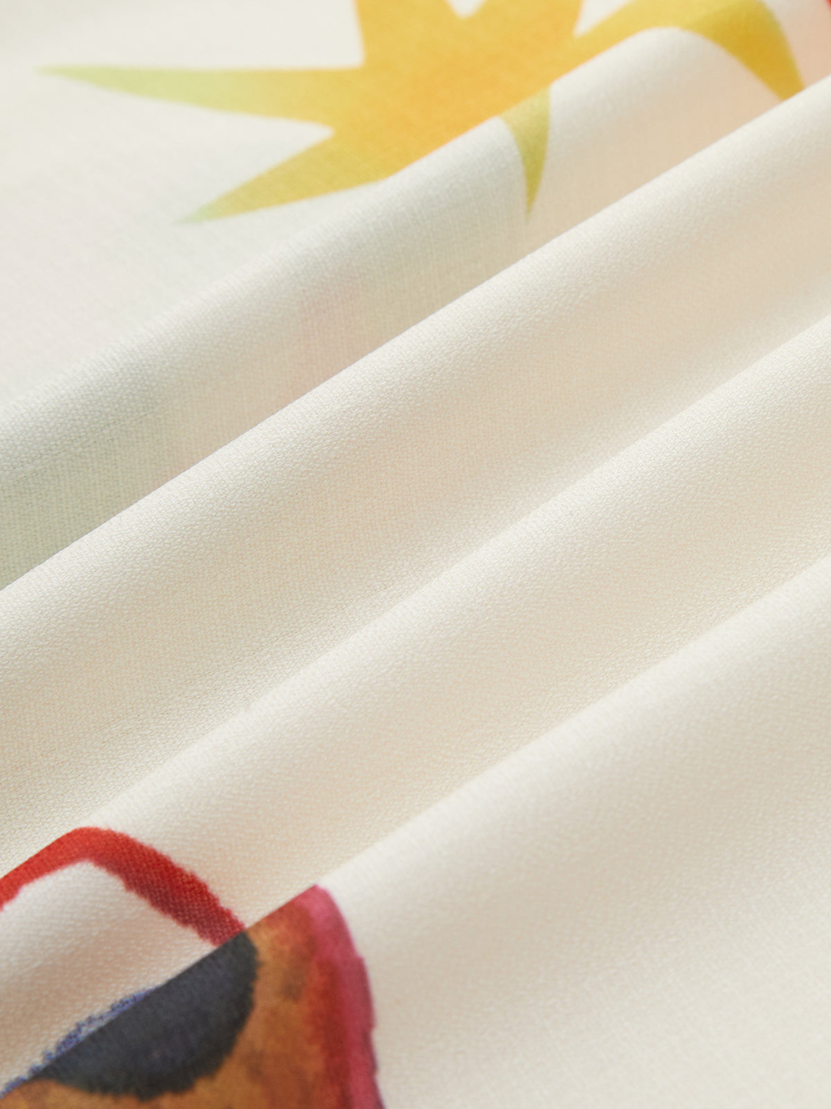 Baskılı Halter Pantolon Takımı Ekru Yeşil Sırt Dekolteli