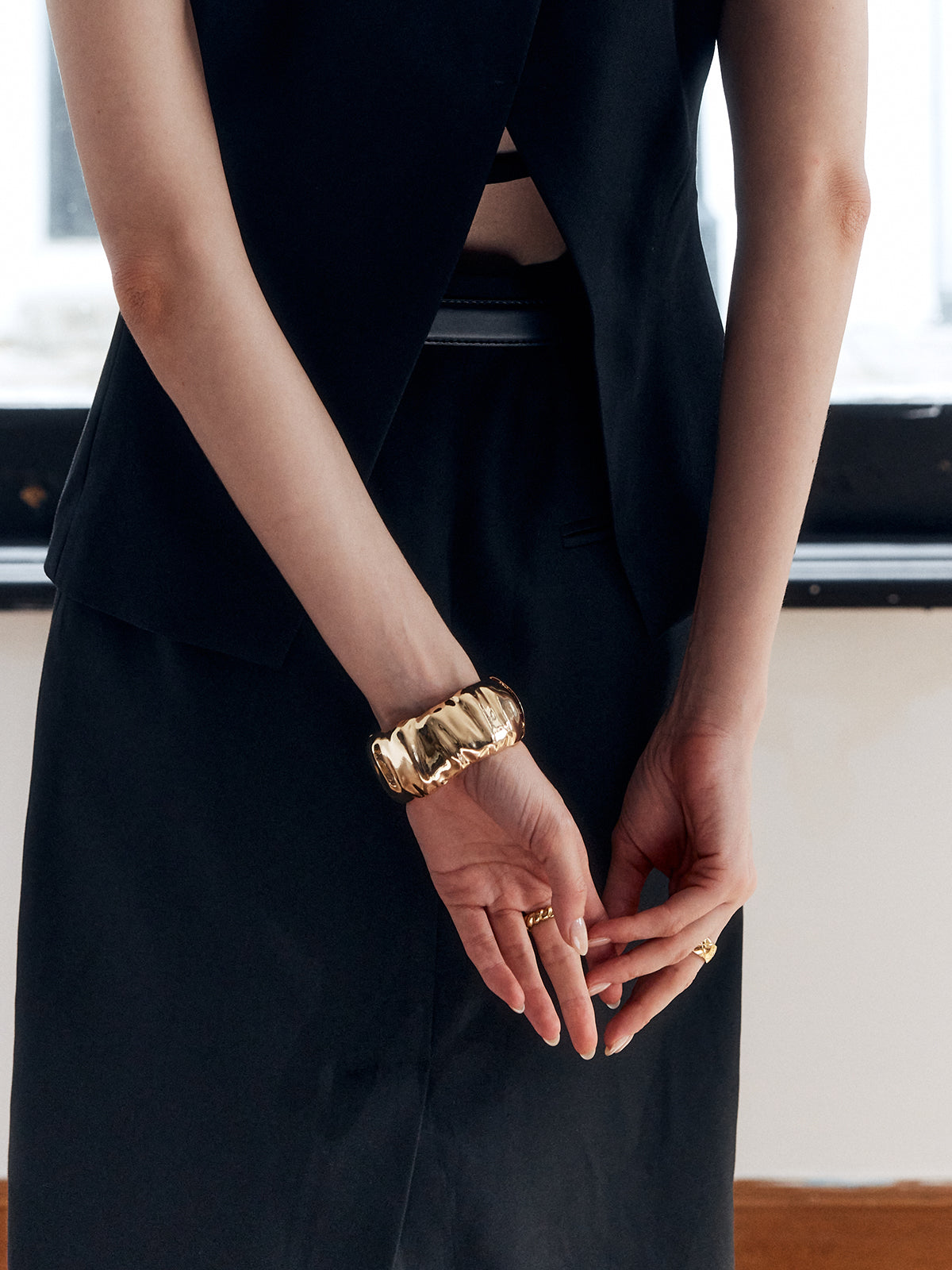 Vintage Manşet Bileklik Altın Rengi Alaşım