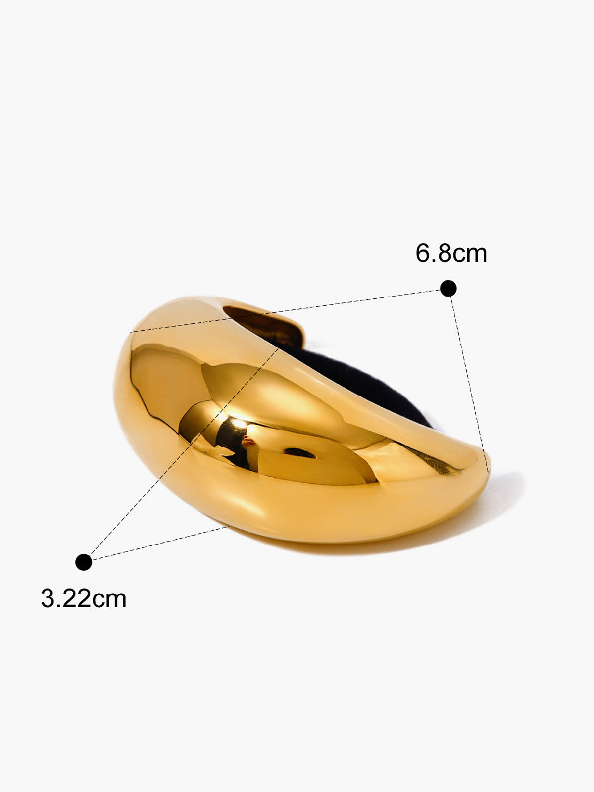 Altın Titanyum Çelik Lastik Saç Bağı Tek Adet