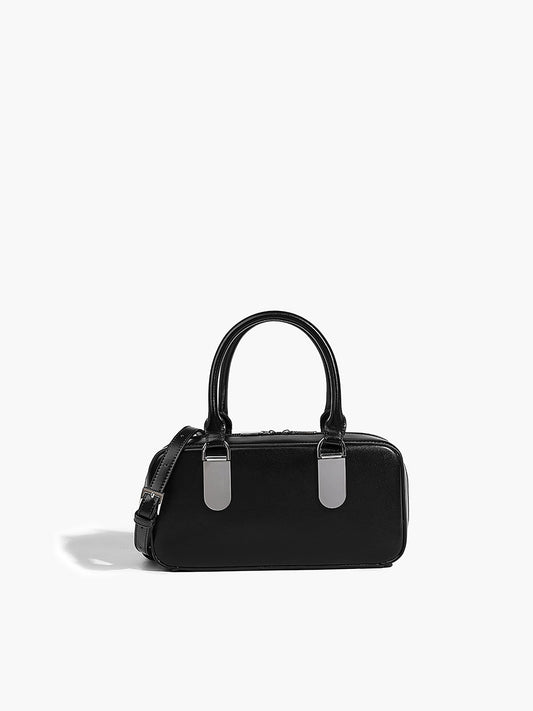 Vintage Yastık Görünümlü Tote Çanta Siyah