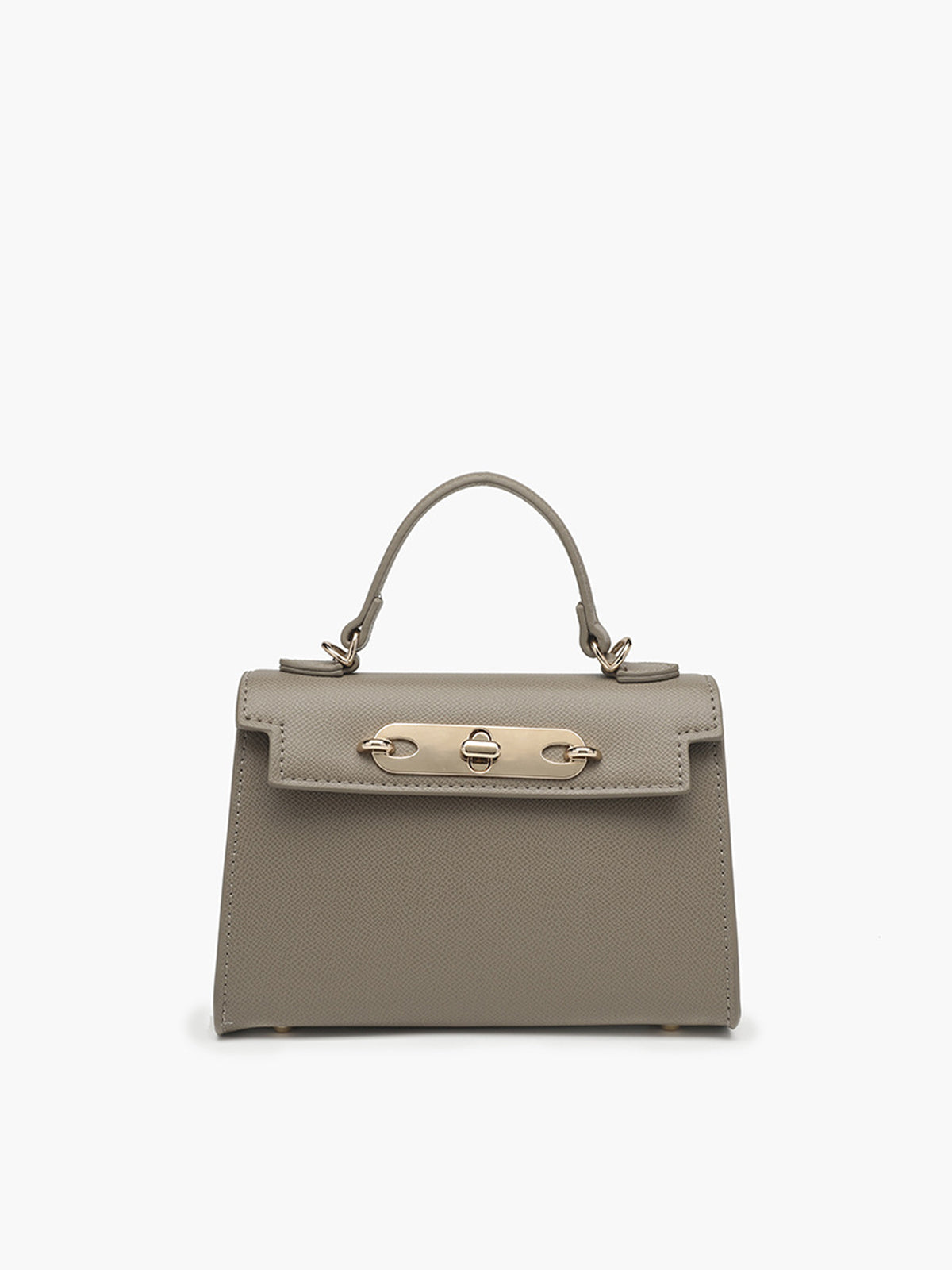 Mini Flap Çapraz Çanta Haki Altın Detaylı