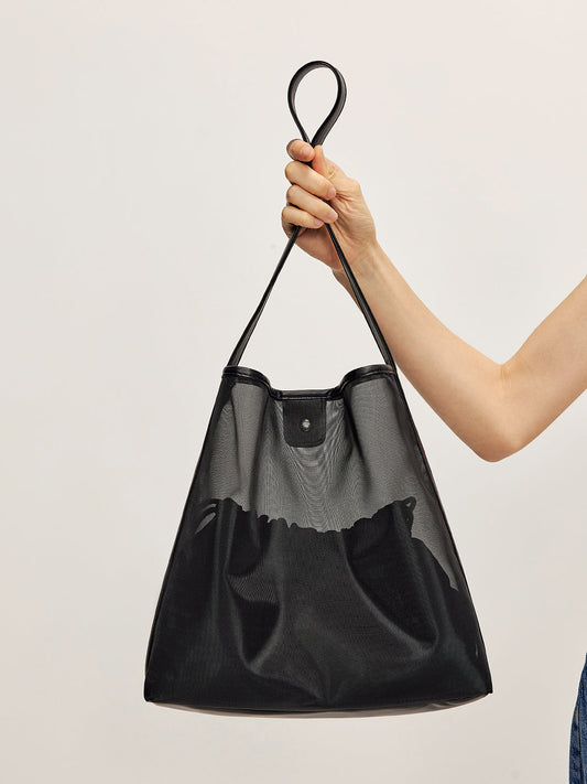 Minimalist 2'si 1 Arada Omuz Çantası Siyah