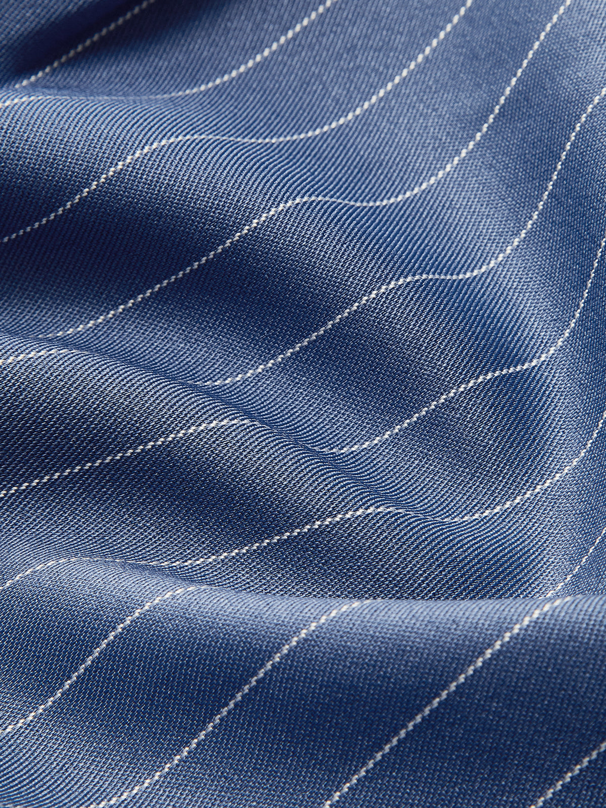 Asimetrik Çizgili Plise Yaka Elbise Lacivert Uzun Kol