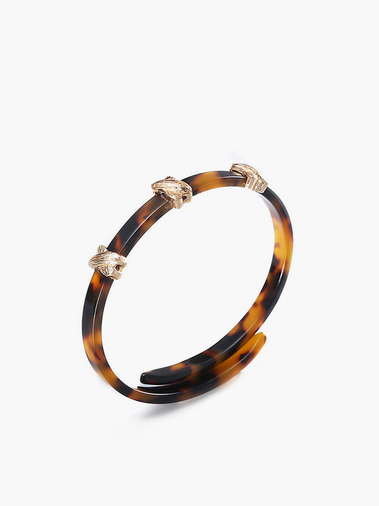 Akrilik Amber Bilezik Koyu Kahverengi Elegant