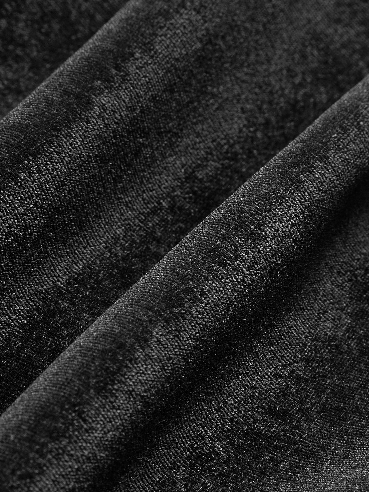 Kadife Orta Bel Şort Siyah Gündelik