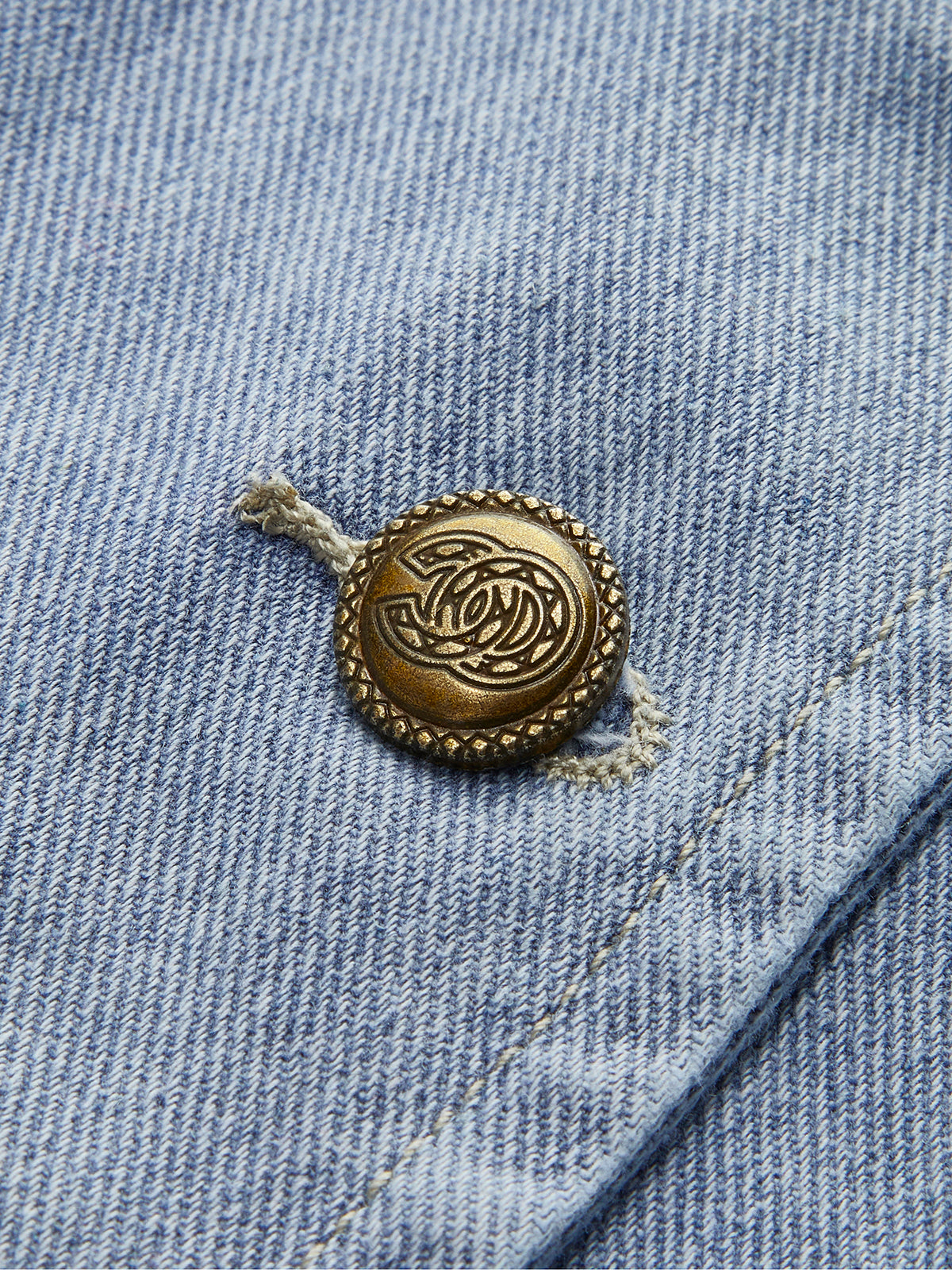 Kolsuz Kot Yelek Düğme Detaylı Mavi Crop Kesim