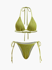 Gipe Üçgen Bikini Bağlamalı Askılı Ordu Yeşili