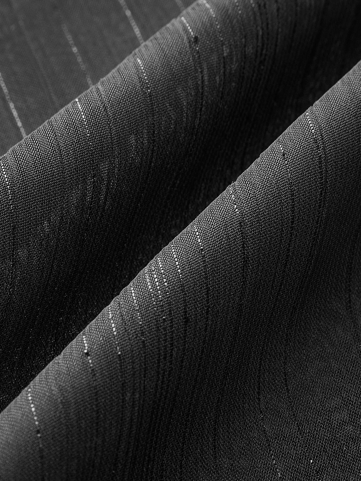 Zarif Bağcık Detaylı İnce Şifon Bluz Siyah Uzun Kollu